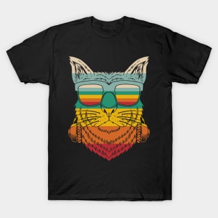 Retro Cat With Glasses T-Shirt